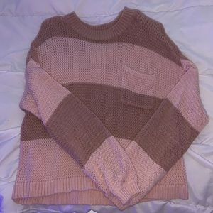 American Eagle cropped striped sweater